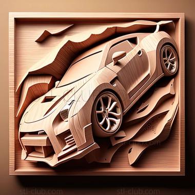 3D model Nissan GT R (STL)